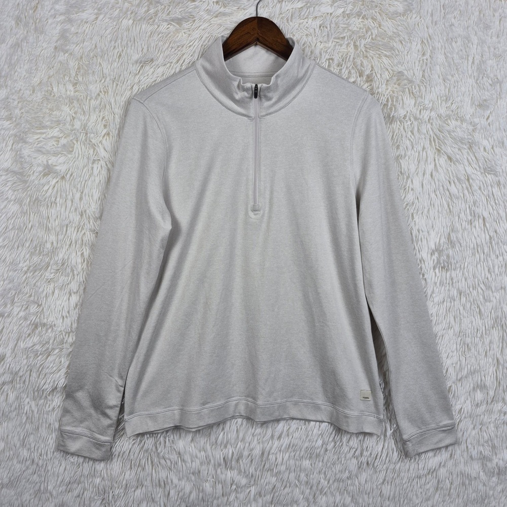Vuori Womens Halo Essential Half Zip Pullover Light Heather Gray XXL